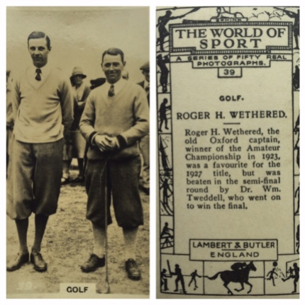 Roger Wethered with WT Amateur 1927